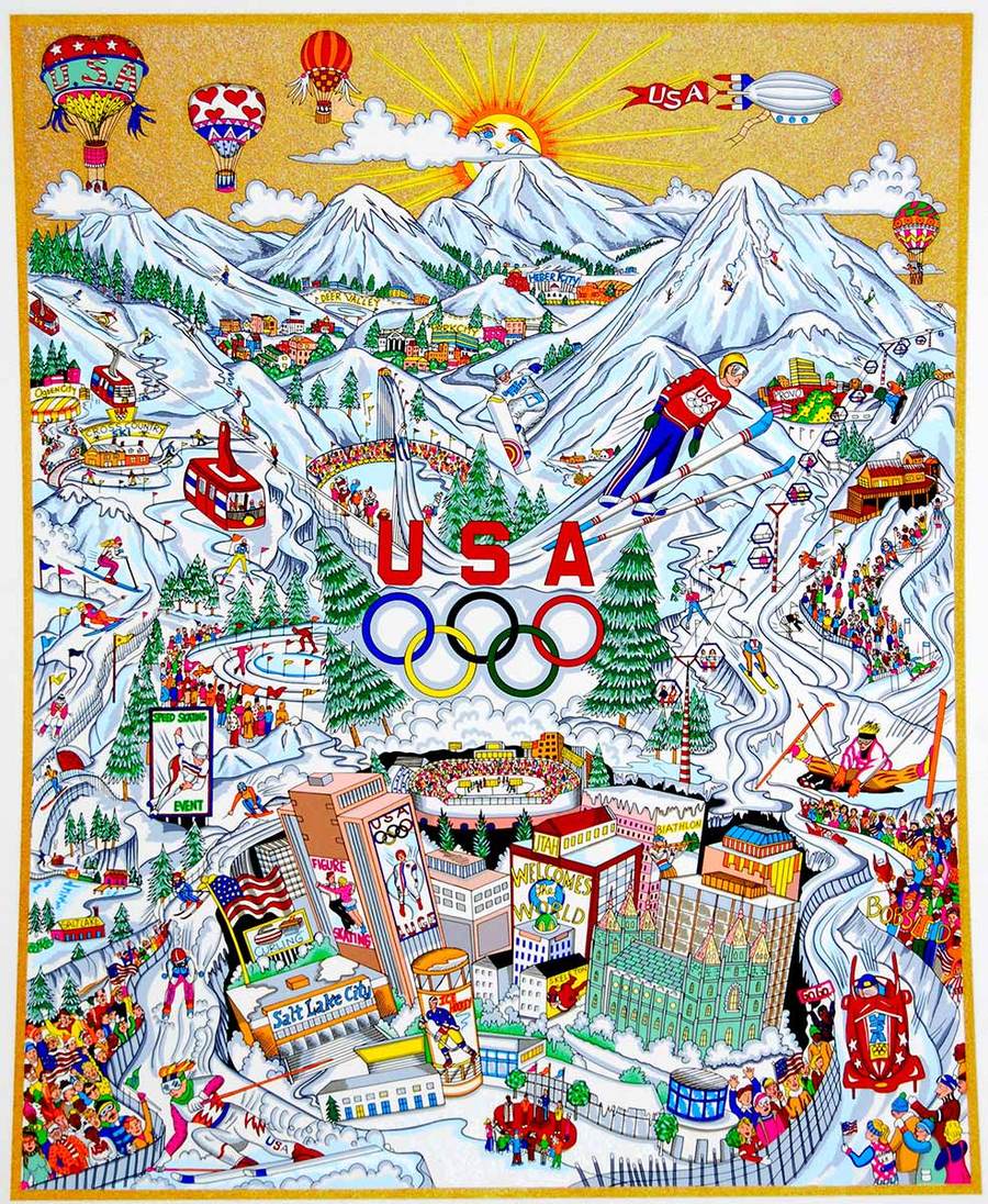 Olympic Games, 2002 - Salt Lake City Charles Fazzino